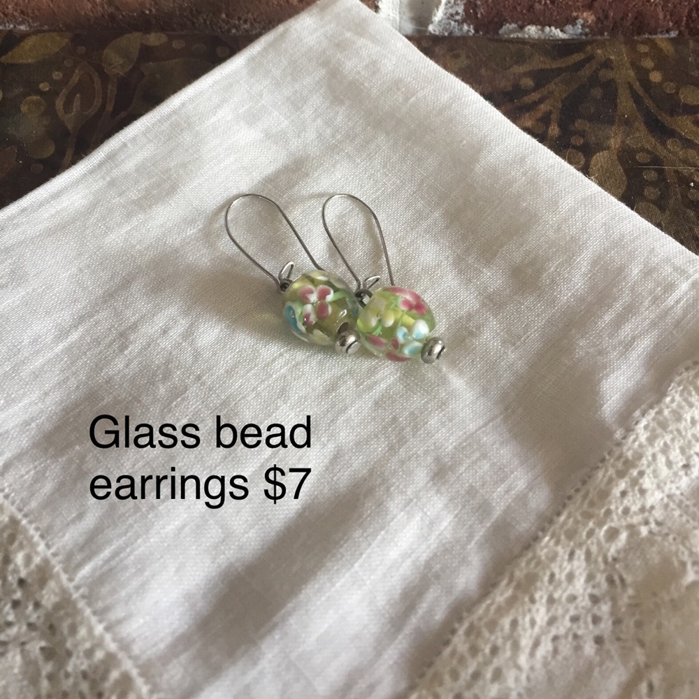Glass bead earrings